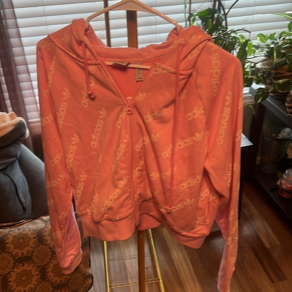 Adidas cropped signature hooded jacket XL NWT - Picture 6 of 6